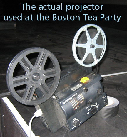The Boston Tea Party projector